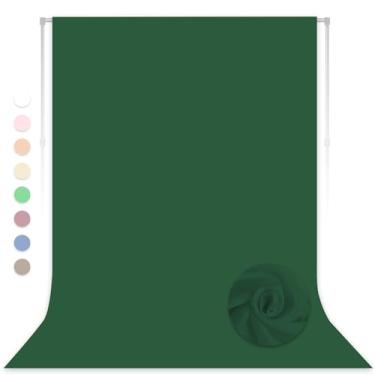 Imagem de Pano de fundo verde escuro para sessão de fotos, cortina profissional de fundo para fotografia de produto, retratos, casamento, festa, gravação de vídeo ao vivo 1,5 x 17 m (apenas plano de fundo)
