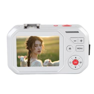 Imagem de Câmera Digital 4K, Câmera Compacta de 64MP de Telas Duplas para Fotografia Com Zoom Digital 18x, Foco Automático Preciso, Tela HD de 2,8 Polegadas, para Escola, Viagens (Prata)