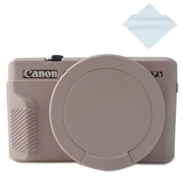 Imagem de Yisau Capa de Silicone Ultra Fina e Leve para Canon PowerShot G7X Mark II, Cinza Claro