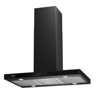 Imagem de Coifa De Ilha 90Cm 220V Platinium Ebony Fischer Preto