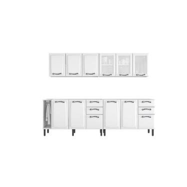 Imagem de Armário Multiuso Em Aço 12 Portas 4 Gavetas E Nicho Toalheiro New Premium Branco