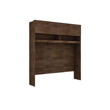 Imagem de Módulo De Quarto Armário Ponte Aéreo Plus Casal 2 Portas 221cm Canela - Novo Horizonte