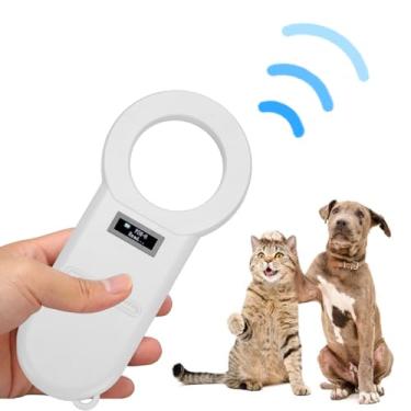 Imagem de Scanner de Microchip de Animais de Estimação USB, 134,2KHz Handheld Animal Chip Id Tag Scanner Reader Com Tela LED, 30 Armazenamento de Dados, para Animais, Animais de