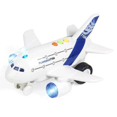Imagem de Avião de Brinquedo Movido a Fricção 1:200 - com Luzes e Sons - Para Cr