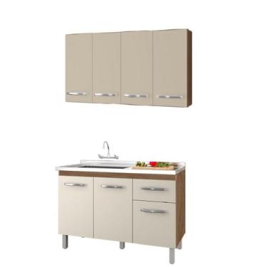 Imagem de Armário de Cozinha Suspenso Mara Com Balcão De Pia Anita 120m Sem Tamp