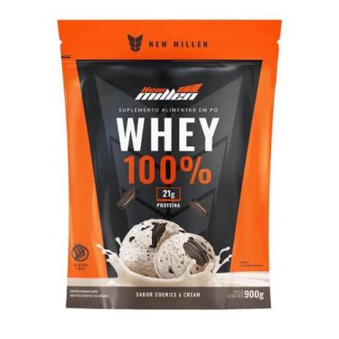 Imagem de New Millen Whey Protein 100 Refil 900g Cookies and Cream