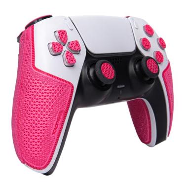 Imagem de TALONGAMES Fitas Para Controle Compatíveis Com Ps5 Dualsense, Fita Antiderrapante Versão Ultra, Absorvente De Suor, Kit Capa, Grips Playstation 5, Botões, Gatilho, Direcional Rosa