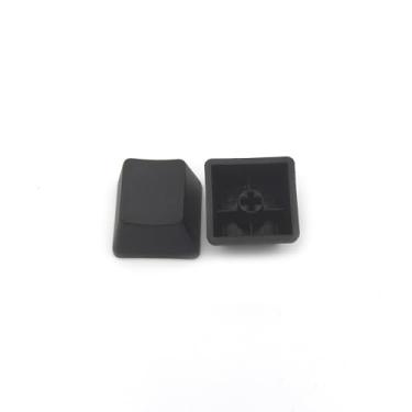 Imagem de Elacgap Keycaps Pretos Em Branco De Perfil Oem, Material Pbt, 1U R4, Para Interruptores Mx, Teclado Mecânico (Preto, 100 Peças)