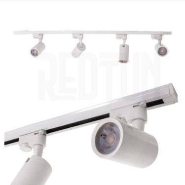 Imagem de Trilho Eletrificado 2 metros Branco ou Preto 5 spot 7W BF u - BLACKTUN