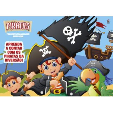 Imagem de Livro - Piratas - Prancheta para colorir - Supersérie