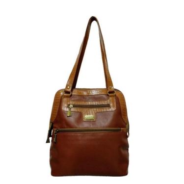 Imagem de Mochila Bolsa Topgrife Couro Caramelo