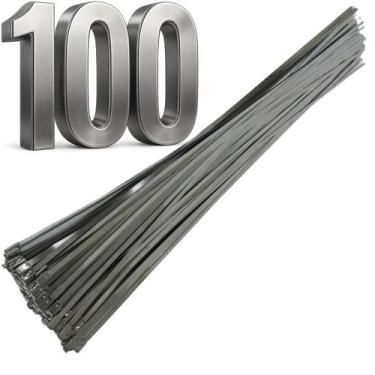 Imagem de Abraçadeira Aço Inox 304 8mm x 500 mm Cinta Metal Inoxidavel Zip Tie L
