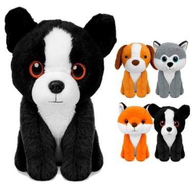 Imagem de Cachorrinho E Raposa Baby Lindos Pelúcia Macia Compacta E Decorativa P