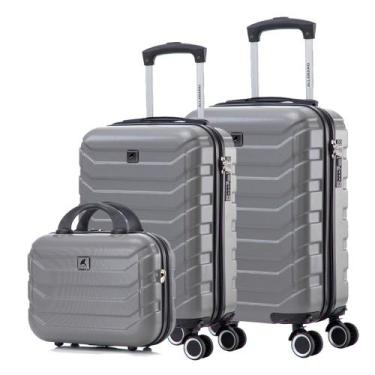 Imagem de Kit Mala Bordo 3 Peças com Frasqueira + 10kg + 8kg ANAC - Geral, P015 