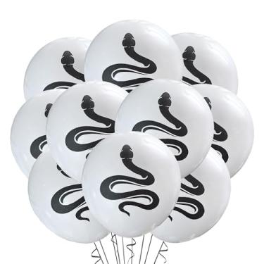 Imagem de Malayan Products Balões de cobra 12 unidades de látex, suprimentos para eventos de decoração de aniversário de serpente, tamanho padrão de 30 cm