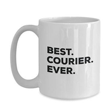 Imagem de Caneca Best Courier Ever - Caneca de café divertida - Agradecimento para o Natal, aniversário, feriado, ideias exclusivas de presente