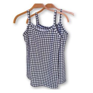 Imagem de Blusa blusinha regata canelada pied feminina - Filó Modas, P, Pied pre