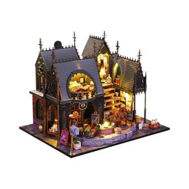 Imagem de Mini Casa De Boneca De Madeira 3D Quebra-cabeça Kit De Construção DIY 