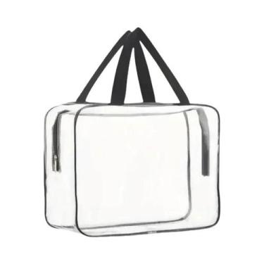 Imagem de Saco De Armazenamento De PVC Transparente Com Zíper E Etiqueta Destacá