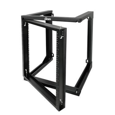 Imagem de Tecmojo Rack de montagem de parede 12U, rack de servidor, rack de servidor de estrutura aberta, rack de rede para computador/AV/dados/TI/equipamentos de mídia, 45,7 cm de profundidade, 40,6 cm de