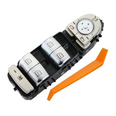 Imagem de ZAPOSTS Interruptor elétrico de janela compatível com Mercedes AMG S350, S400, S500, S550, S63 2014-2019, interruptor mestre vidrios para porta de controle lateral do motorista. OEM 2229052004
