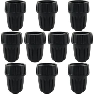 Imagem de BLLNDX 10 peças de rosca fêmea universal 3/4 para mangueira de irrigação por gotejamento de 1/5.1 cm adaptador de mangueira de jardim de farpa de plástico irrigador automático para canteiros de