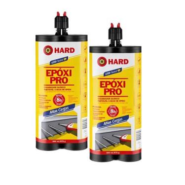 Imagem de Kit 2 Adesivo Injetável Chumbador Químico Epóxi Pro 600Ml - Hard