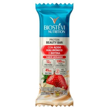 Imagem de Protein Beauty Bar com Ácido Hialurônico e Biotina (Sabor Morango) 45g Nutrition - Barrinha de Proteína Premium