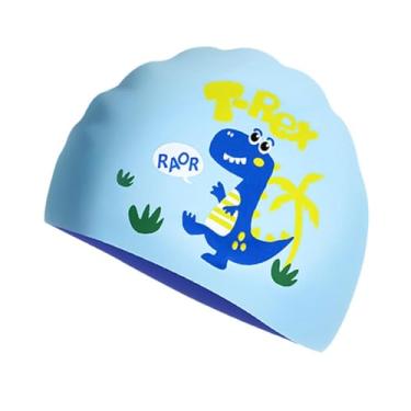 Imagem de oshhni Touca de natação infantil, chapéu de natação para meninos e meninas, touca de banho elástica leve e à prova d'água para mergulho com snorkel,