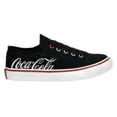 Imagem de Tênis Casual Feminino Coca-Cola Wooster Canvas CC2452 Preto-Feminino