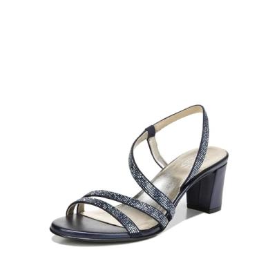 Imagem de Naturalizer Sandália feminina Vanessa2 com strass enfeitada com tiras de salto, Azul-marinho francês, 36