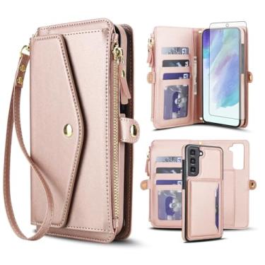 Imagem de Capa de telefone para Samsung Galaxy S21 FE 5G capa carteira compatível com Magsafe RFID protetor de tela alça transversal alça flip compartimento para cartão S 21 EF S21FE5G UW S21FE 21S G5 16.3 cm