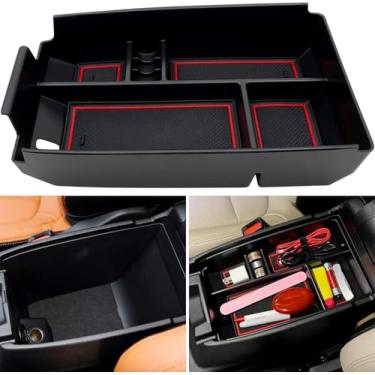 Imagem de EVTIME Caixa de armazenamento interior organizador de console central serve para Ford Escape 2020 2021 2022 e 2021 2022 Bronco Sport Accessories (vermelho)