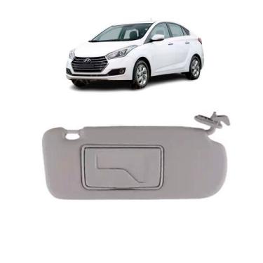Imagem de Quebra Sol Cinza com Espelho Hyundai Hb20 2012 a 2021 Lado Esquerdo Ne