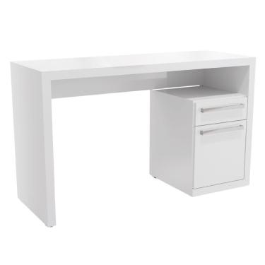 Imagem de Mesa Escrivaninha Com Gaveteiro Urban 120 Cm S970 Kappesberg Branco