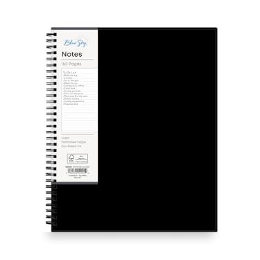Imagem de Blue Sky Caderno profissional Smart Notes, encadernação Wire-O, 21,6 cm x 28 cm, preto (14713)