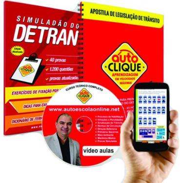 Imagem de Kit 1 Habilitação Completo: Livro + Simulado + Dvd + App - Auto Clique