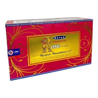 Imagem de Incenso Rosa Massala Natural Rose Satya 12 Cxs C 12 Varetas - Lua Míst