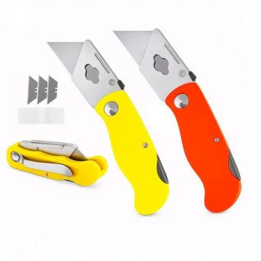 Imagem de Estilete Profissional Dobrável em Aço com Corte Fino para Couro, Papel