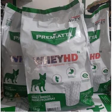 Imagem de Ração Premiatta kit com 3 sacos de 6kg cães adultos hd31 whey lágrima 