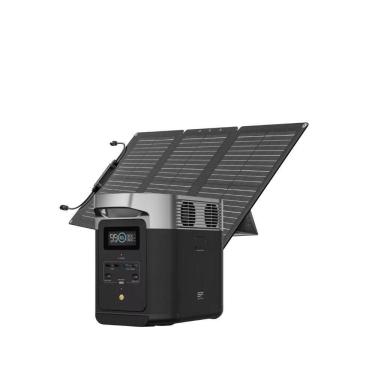 Imagem de Kit Estação De Energia Delta 2 Portátil 220V Gerador 1800W e Painel Solar Dobrável 60W Ecoflow