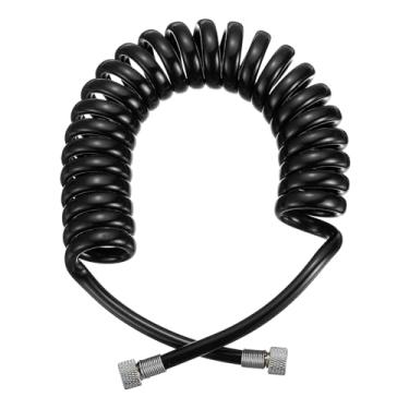 Imagem de PATIKIL 1 peça 1/8 mangueira de ar de recuo de poliuretano, mangueira de compressor de ar de 1,8 m com encaixes rápidos de 1/8 polegada e restritor de dobra para unhas de máquina de pintura de escova