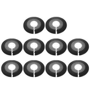 Imagem de HARFINGTON 10 peças de cobertura de tubo de flange decoração 5,5 cm a 7,5 cm (55-75 mm) tampa de furo de parede de plástico sob a pia tubo de radiador coleira de proteção para banheiro cozinha vaso