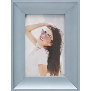 Imagem de Porta Retrato de Mesa 20x25cm Moldura Azul Elegante 1005