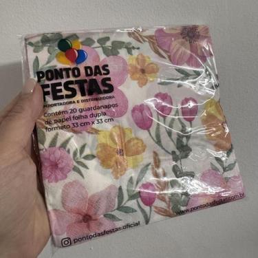 Imagem de Guardanapo de Papel Folha Dupla Floral Jardim Encantado 20 Uni 33x33cm