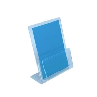 Imagem de Display Porta Panfleto Flyer Folder folhetos tamanho A6-10x15cm de acrílico para mesa e balcão