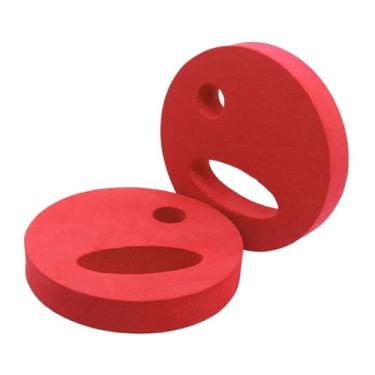 Imagem de MotiveTech 2 Peças Discos de Exercícios Aquáticos Prancha de Mão Aquática Acessórios para Exercícios em Piscina Disco de Natação Portátil Resistência Subaquática, Vermelho
