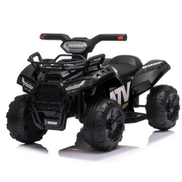 Imagem de Mini Quadriciclo Infantil Elétrico 6v Com Pedal Passeio Carrinho Atv Até 20kg Luz E Música Menino Menina Farol Buzina Recarregável (Preto)