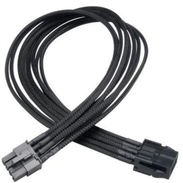 Imagem de Cabo Extensor Akasa Flexa V8 8 Pinos 6 + 2 Pinos, 40cm, Ak-cbpw09-40bk