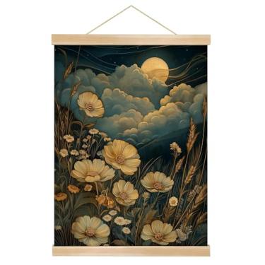 Imagem de You found a duck Cabide magnético de madeira para pôster com estampa de pássaro turquesa, 35,5 x 45,7 cm, fundo preto (YS04H)